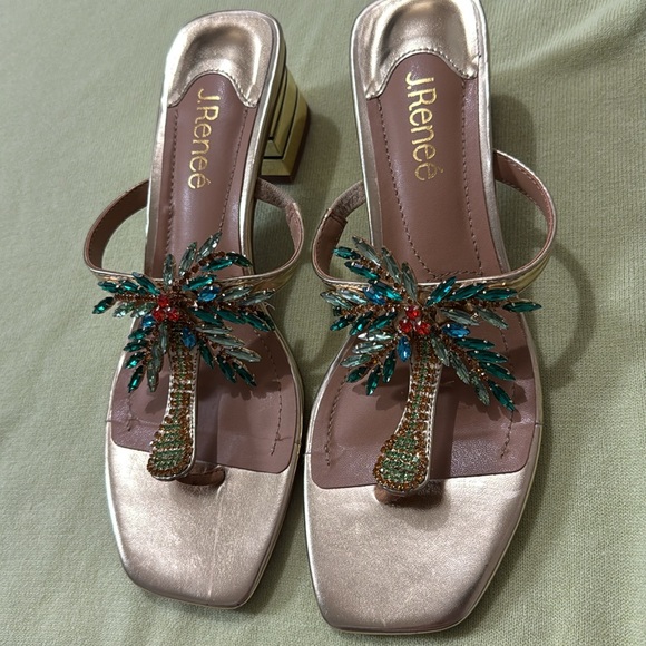 Blingy palm tree sandals - Picture 14 of 14